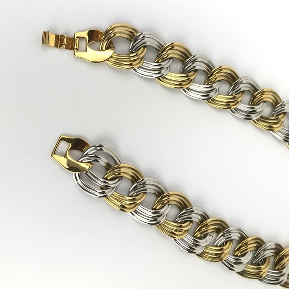 High Quality Vintage 18” Chunky Metal Double-Link Chain Necklace - Picture 3 of 4